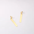 Trendy Earring 18K Gold Plated Geometric Statement Rectangle Slice Big Drop Earrings Wholesale Stainless Steel Jewelry for Women