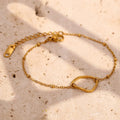 Minimalist Jewelry 18K PVD Gold Plated Irregular Geometric Circle Stainless Steel Bracelet for Women