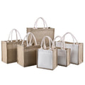Eco-Friendly Reusable Linen Canvas Handbag PVC Lining Fine Beach Shopping Bag Fashionable Autumn/Winter Gift Idea Environmental