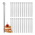 304 Stainless Steel Eco-Friendly Reusable Luxury Portable Cocktail Picks Skewers-Durable Cocktail Garnish Picks for Bloody Mary