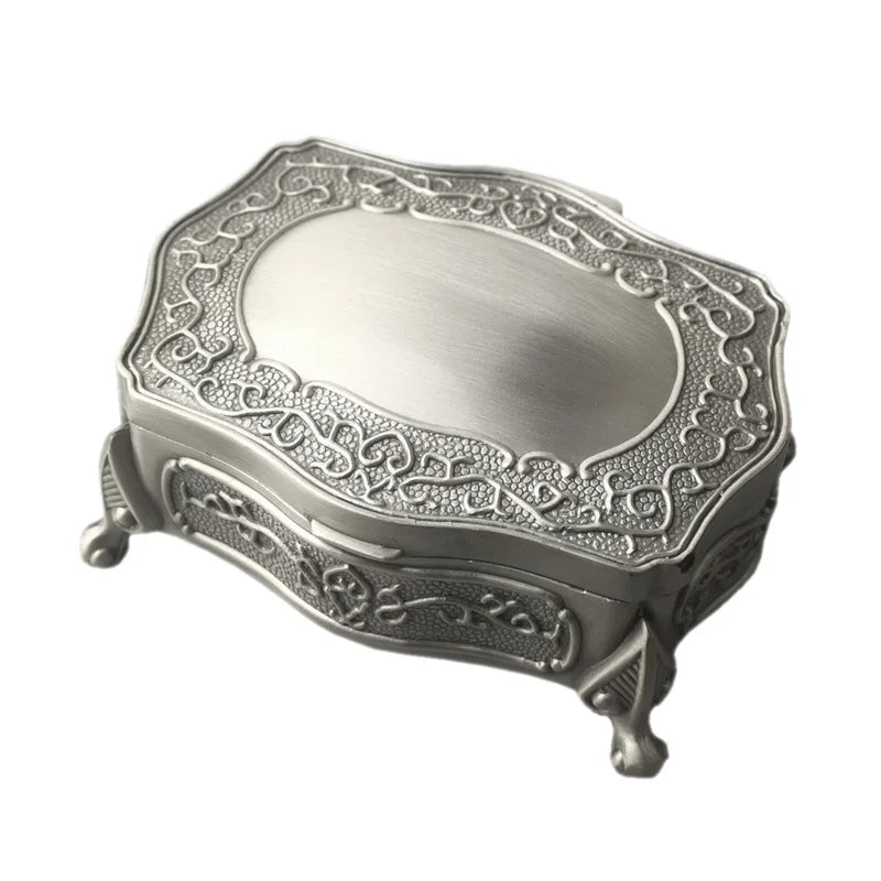 Wholesale Embossed Alloy Metal 18 Note Music Box with Sankyo Movement Wind-Up for Christmas/Birthday/Valentine's Day/Wedding