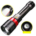 Helius Powerful Hunting Patrol Night Fishing Zoomable Red Long Range Light T6 Rechargeable USB LED Tactical Torch Flashlights