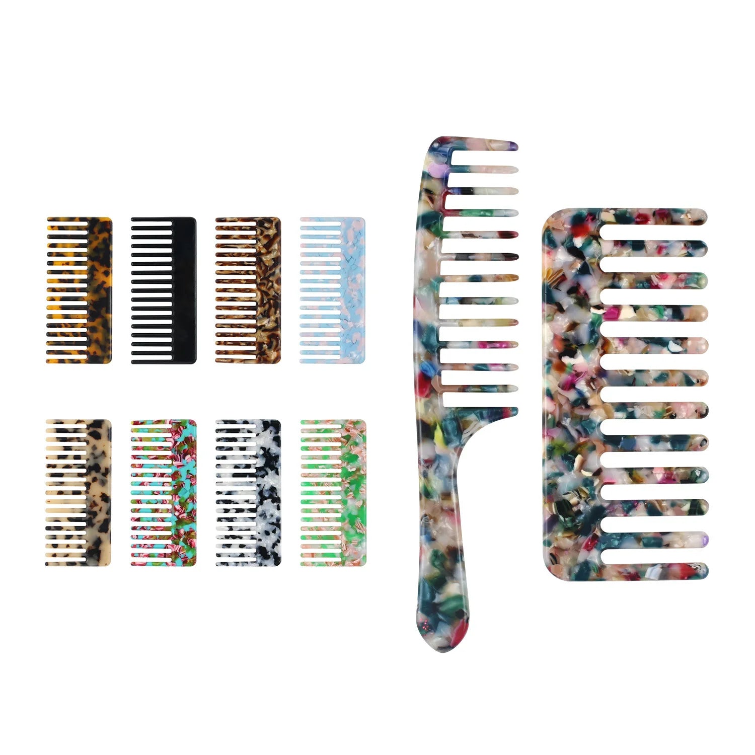 Fashionable Beauty Hair Styling Hair Combs for Women New Acetate Multi Colors Hair Combs Convenient