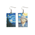 2024 Wholesale Personality Art Asymmetric Pattern Earrings Bohemia Wood Earrings Jewelry Gift for Men Women