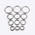 Meetee LCH-138 20-140mm Iron Welded Ring Hardware Accessories for Bag 304 Stainless Steel Circle O Rings Handbag Round Buckle