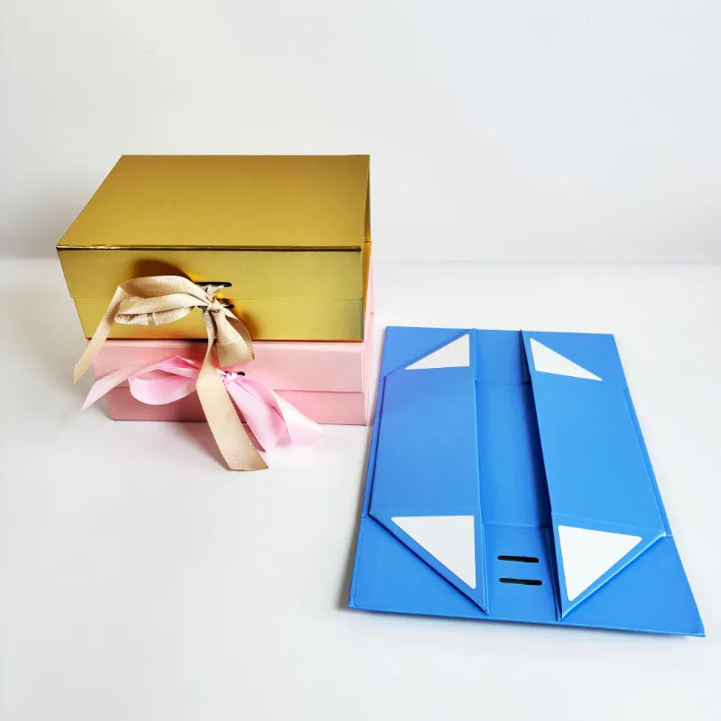 Exquisite Lid and Base Boxes Custom Wig Clothing Packaging Box Premium  Gift Box Specialty Paper With Ribbon