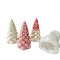 New JSM JS524060102 3 Sizes Bubble Surface Christmas Tree Candle Mould DIY Eco-Friendly Silicone Molds Resin Craft Cake Tools