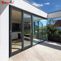 Factory Balcony Hurricane Resistant Waterproof Aluminum Glass Heavy Duty Sliding Door With Sliding Door Closure Patio Entry Gate