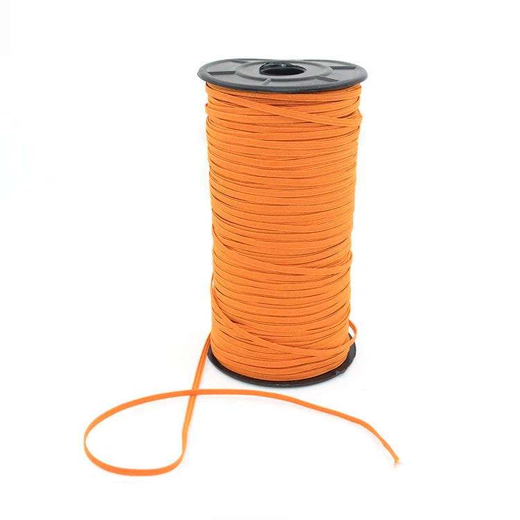 Factory Sale Orange Flat 1/8'' Braided Elastic 3mm Elastic