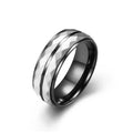 High Quality Stainless Steel Rings Non Tarnish Vaccum Plated Blue Black Band Irregular Pattern Cool Ring for Men Mens Thumb Ring