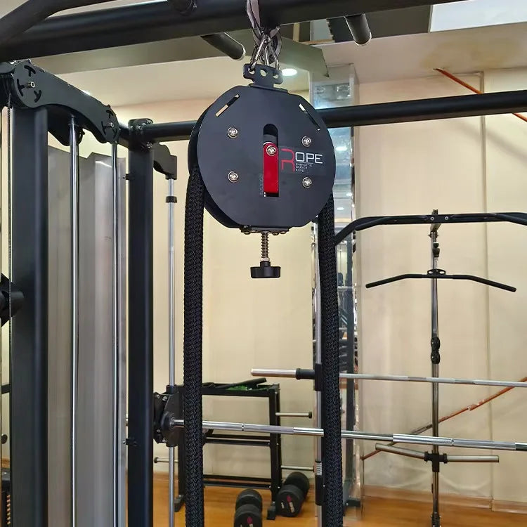 Rotating Magnetic Resistance Rope Trainer Endless Stock Gym Fitness Training Machine for Chest Shoulder Bodybuilding Station