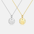 FUAMAY 18K Gold Plated 925 Sterling Silver Fashion Pendant Necklace Self Loves Club Pendant Coin Necklace With Zircon Women