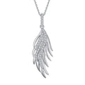 925 Sterling Silver Custom Design Cz Angle Wing Feather Jewelry Customized