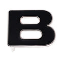 Customizable Zinc Alloy Alphabet Buckle Designer Leather Waist Hardware with Enamel Logo Adjustable Waist Belt Buckle