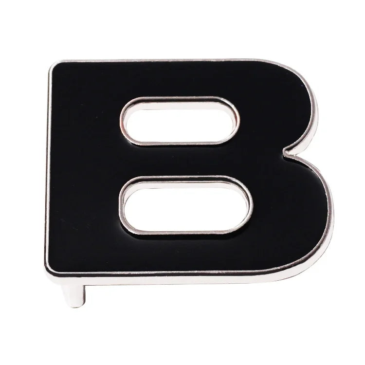 Customizable Zinc Alloy Alphabet Buckle Designer Leather Waist Hardware with Enamel Logo Adjustable Waist Belt Buckle