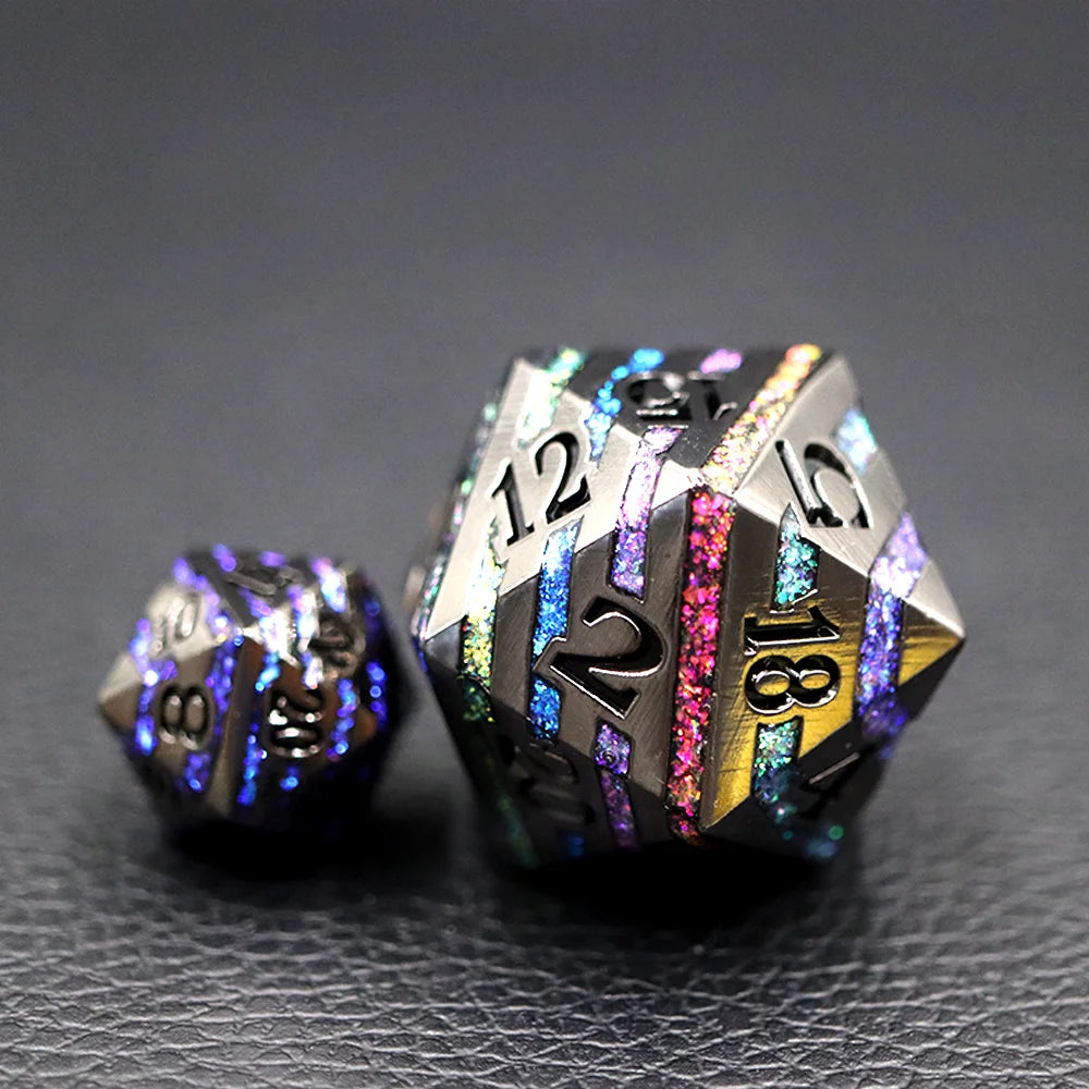 Zinc Alloy Metal Polyhedral Dice Color Shift 33mm D20