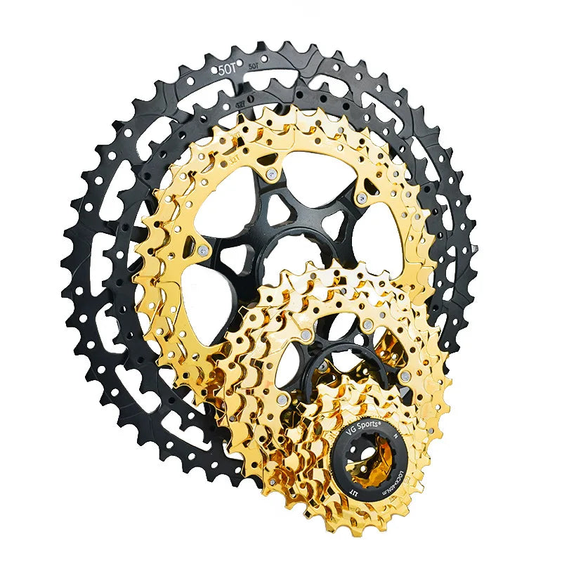 MTB 9/10/11/12 Speed Mountain Bike 40/42/46/50/52T Flywheel Gold Card Flywheel Lightweight Flywheel Bike Parts Bicycle Tape