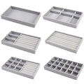 Small 21.5*13cm Cheap Velvet DIY Jewelry Holder Tray Organizer Jewelry Divider Inserts for Dresser Drawers Wholesale