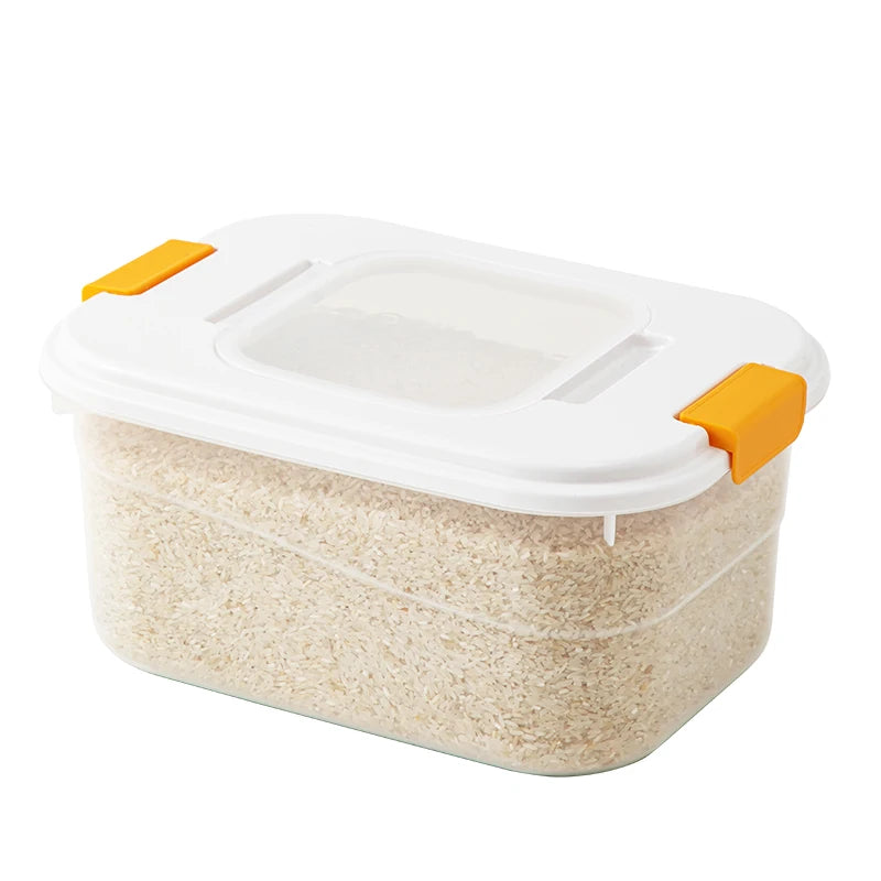 Plastic Containers for Food Cereal Rice Storage Bin Transparent Plastic Rice Bucket Airtight Kitchen Pantry Organization