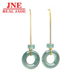 S925 Tremella Jewelry Natural a Jadeite Blue Water Ring Ice Jade