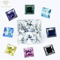 Xingyue Wholesale 3-10mm 7mm Gems White Black Green Blue Colored Gra Certified Vvs Princess Cut Loose Stone Diamonds Moissanite