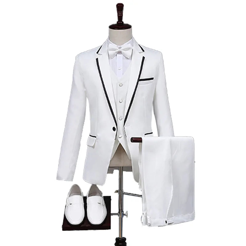 Men's Business Suits for Weddings and Performances Elegant Groom Clothing for Male Host Division Wear for Men