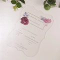 2025 Hot Sell Delicate Custom Printing Design Acrylic Wedding Cards With One Foil on the Edge of Envelope