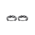 2023 INS Fashion 925 Sterling Silver Cold Wind Plain Geometric Round Silver Hoop Earring Fine Jewelry for Women