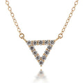 18 Carat Real Gold Triangle Charm Necklace Fashion Genuine Gold 18K Yellow Gold Necklace Earring