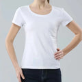 Sublimation T-Shirt Blank Polyester Women's Custom Print T-shirt Solid Color Blank Shirts for Sublimation