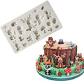 Forest Animals Silicone Mold Zoo Animal Fondant Mold for Chocolate Candy & Resin for Cake Tools
