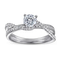 Fashion Twisted S925 Sterling Silver Big Diamond Engagement Ring for Women