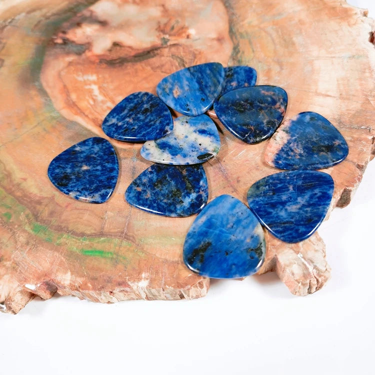 Huiying Gemstone Guitars Picks Semi-Precious Stones Sodalite Gemstone Healing On Sale