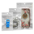 In Stock 3 Side Seal Resealable Smell Proof Metallic Mylar Ziplock Black Holographic Aluminum Foil Zip Lock Plastic Bag Small