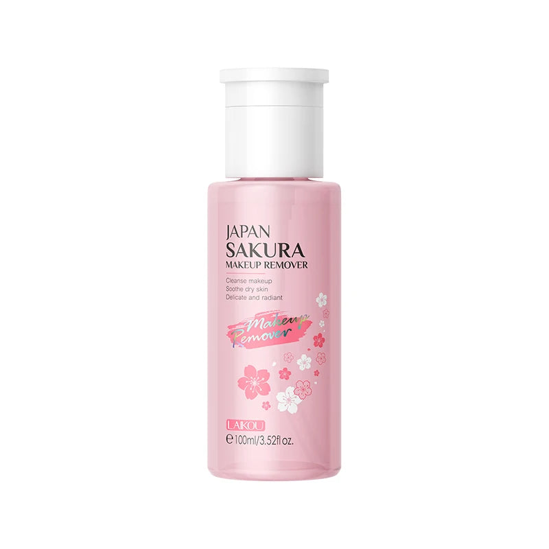 LAIKOU JAPAN SAKURA 100ml Makeup Remover Niacinamide VC Gel for Pore Cleansing Removing Dirt Brightening Soothing Dry Skin