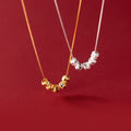 GT 2022 Fine Jewelry Titanium Steel Does Not Fade Transfer Beads Light Luxury Clavicle Chain Ball Bead Chain Necklace