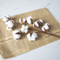 Hot Sale Artificial Cheap White Singly Heads Handmade 58CM Dried Cotton Flower Branch for Home Wedding Party Graduation