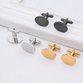 Wholesale Custom Oval Shape Stainless Steel Cufflinks for DIY Weddings Engagements Parties Anniversaries China Production
