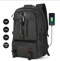 Men's Large-Capacity Fashion Backpack for Travel and Outdoor Mountaineering Multi-Function Nylon Bag with Zipper Closure