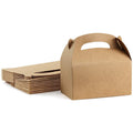 White Card Kraft Paper Box 3.5*3.5*6.3in Portable Party Gift Box for Candy Dessert Cake Sushi Packing with Matt Lamination
