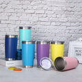 Custom Logo Double Wall Stainless Steel Travel Coffee Mug Thermal Vacuum Insulated Cup Sublimation Tumbler With Slip Lid