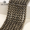 Wholesale DIY Faceted Fancy Gemstone Beads 3-16MM Pick Size Natural Jasper Round Pyrite Beads for Jewelry Making