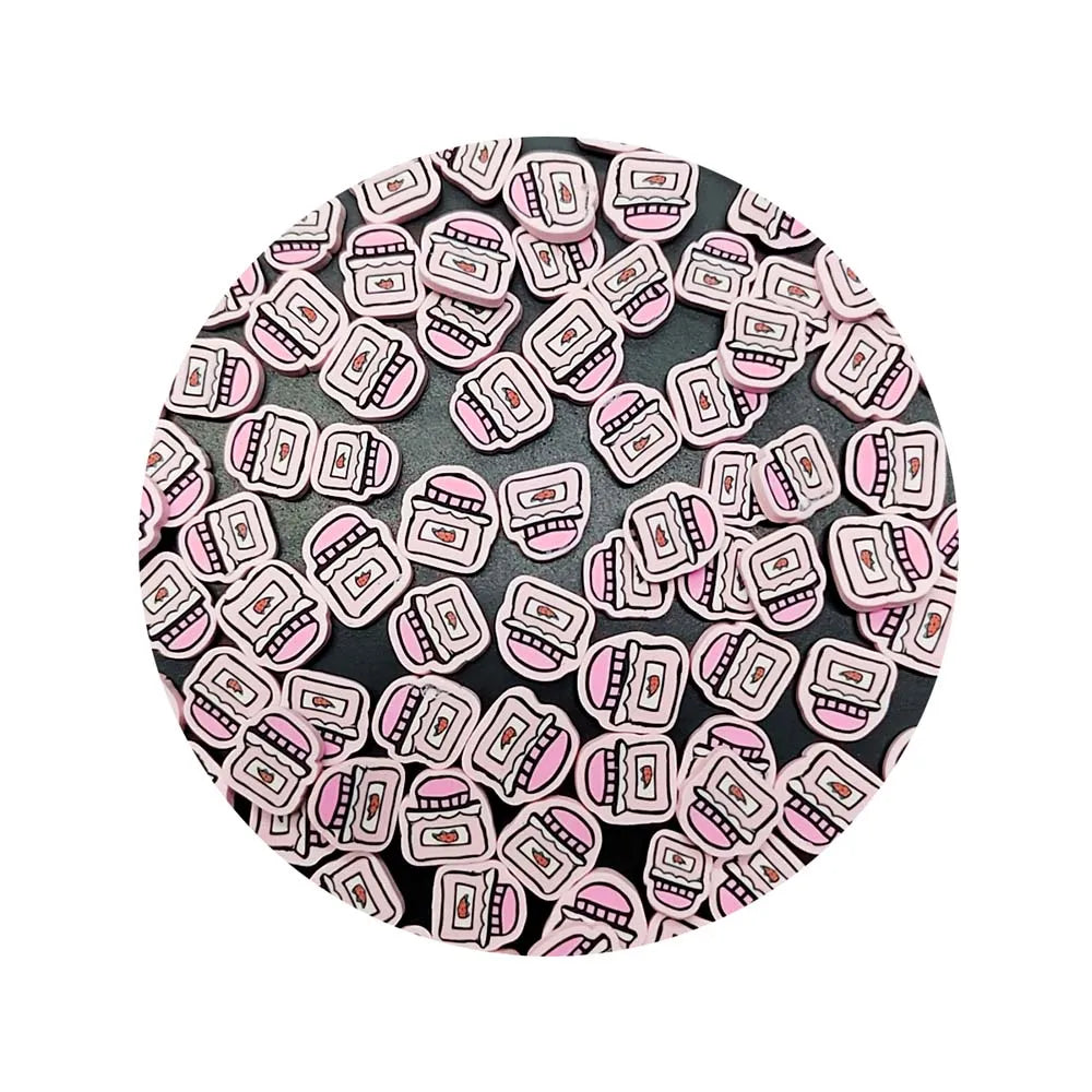 Bulk 500g 3D Cute Wishing Bottle Shape Polymer Clay Sprinkles Slices for Nail Art Slime Charms Scrapbook DIY Crafts Making