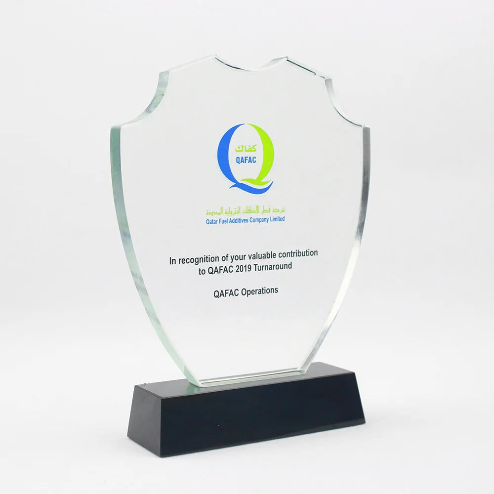 Wholesale Custom Crystal Glass Honor Medal Trophy Award Plaque Vecognitioon Gifts