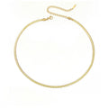 Stainless Steel 18K Gold Snake Chain Layer Necklace Gold Chain Necklaces Herringboned Chain Choker Necklace Flat Snake Gold