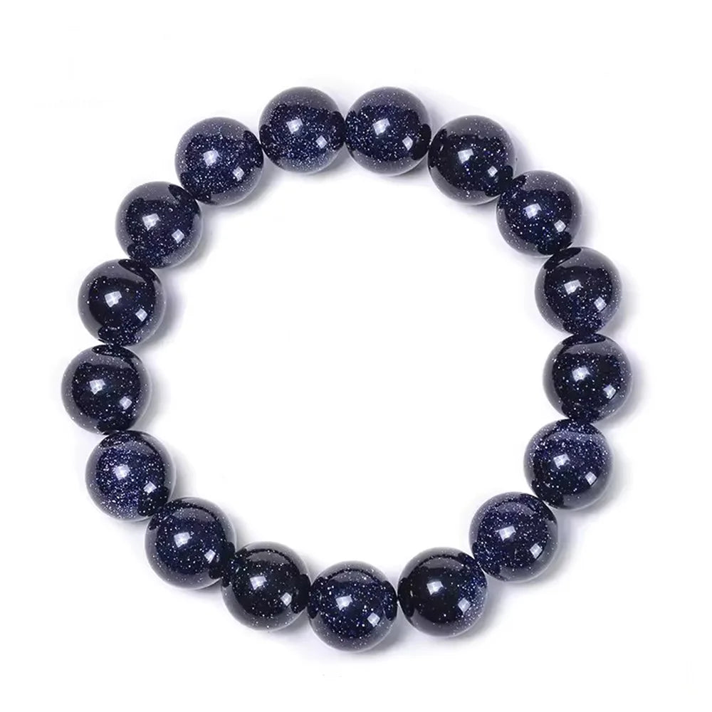 Popular 8mm Crystal White Howlite Natural round Beads Dark Blue Bracelet with Trendy Style