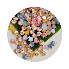 13mm Mini Resin Donut Flat Back Glitter Animal Bread Cabochon Fit Nail Art Diy Slime Accessories