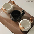 Hot Sale Creative 3D Cat Shaped Ceramic Coffee Cup Cute Breakfast Mug for Milk Flower Tea Cola Water for Couple Party Giveaways