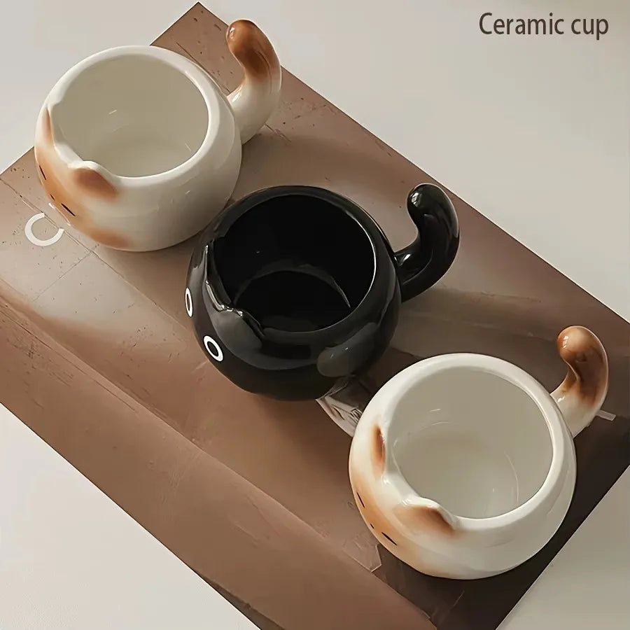 Hot Sale Creative 3D Cat Shaped Ceramic Coffee Cup Cute Breakfast Mug for Milk Flower Tea Cola Water for Couple Party Giveaways