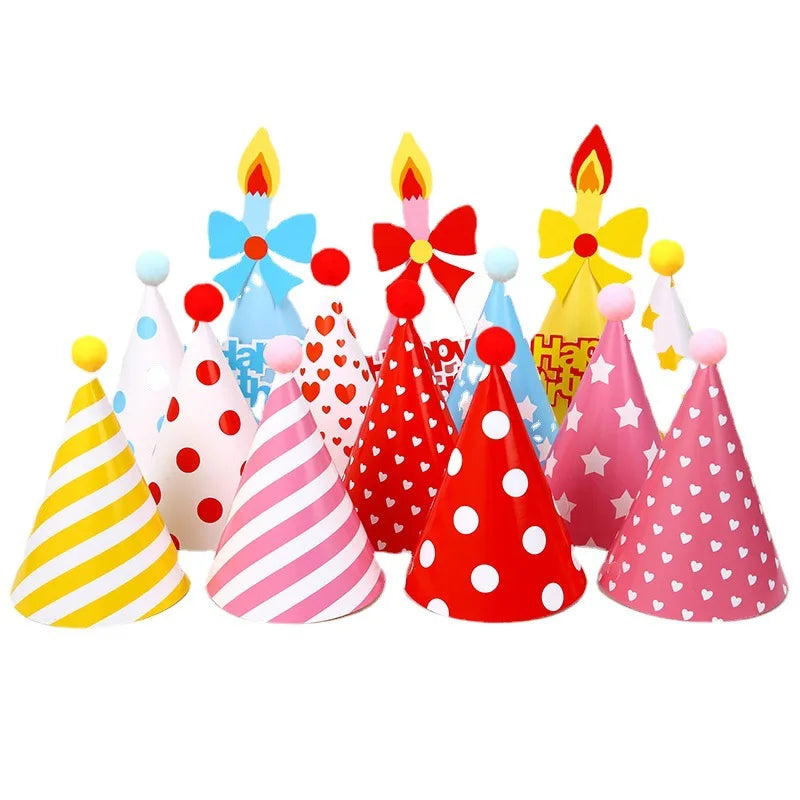 Ychon Hot Selling Candle Bow Birthday Christmas Party Hats Birthday Hats for Kids' and Adults' Birthday Party
